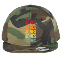 Jones County, Mississippi, Rainbow Text Design T Shirt Flat Bill Snapback Cap | Artistshot