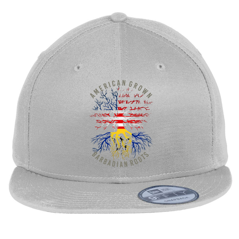 American Grown Barbadian Roots Usa Barbados Flag Heritage T Shirt Flat Bill Snapback Cap by ChristineWeber89 | Artistshot