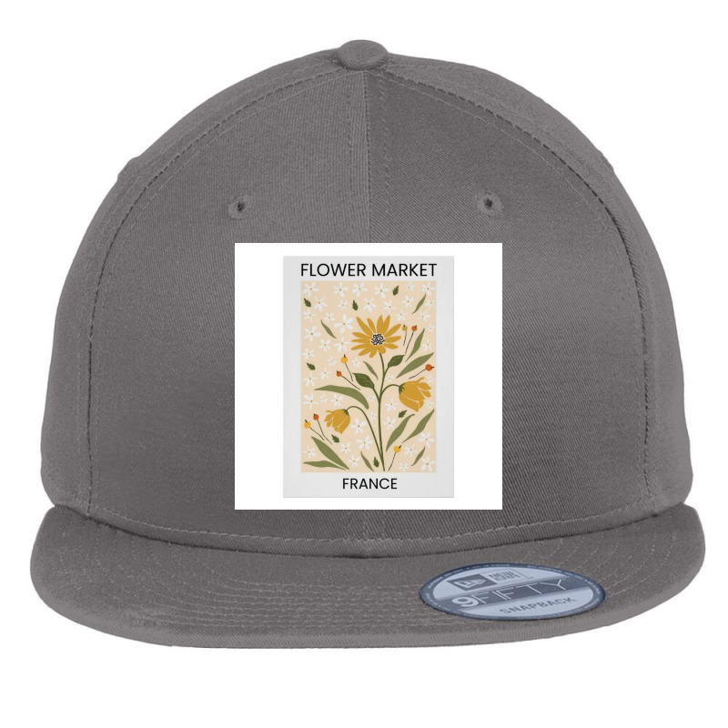 Flower Market France Flat Bill Snapback Cap by Gladys B | Artistshot