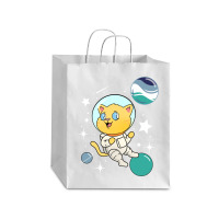 Cat In Space Oriented Aroace Pride Debie Paper Bag - 10 X 5 X 13 | Artistshot