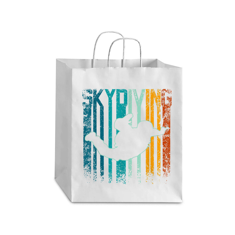 Retro Vintage Skydiving Debie Paper Bag - 10 X 5 X 13 | Artistshot