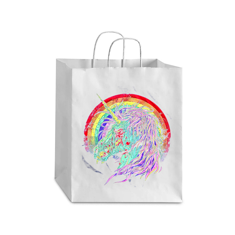 Zombie Unicorn, High Quality Microfiber, Zombie Unicorn Art, Zombie Un Debie Paper Bag - 10 X 5 X 13 | Artistshot