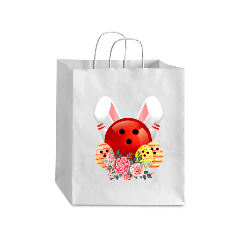 Bowling Easter Bunny Egg 2020 Rabbit Flowers Pascha Bowler Debie Paper Bag - 10 x 5 x 13 by Haley1989 | Artistshot