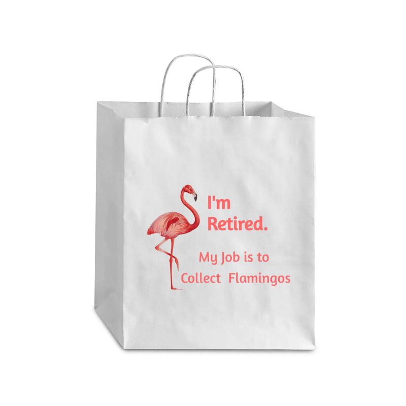 Lawn Pink Flamingo Retiremen Animal Lover Debie Paper Bag - 10 X 5 X 13 | Artistshot