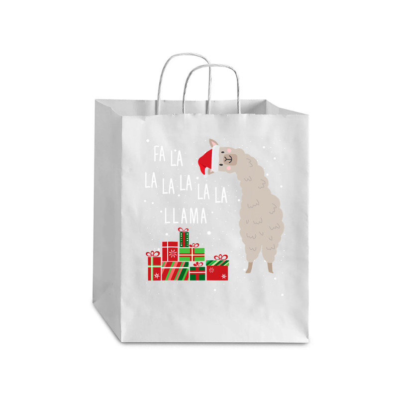 Fa La La Llama   Llama Christmas  Women Men Kids Debie Paper Bag - 10 X 5 X 13 | Artistshot