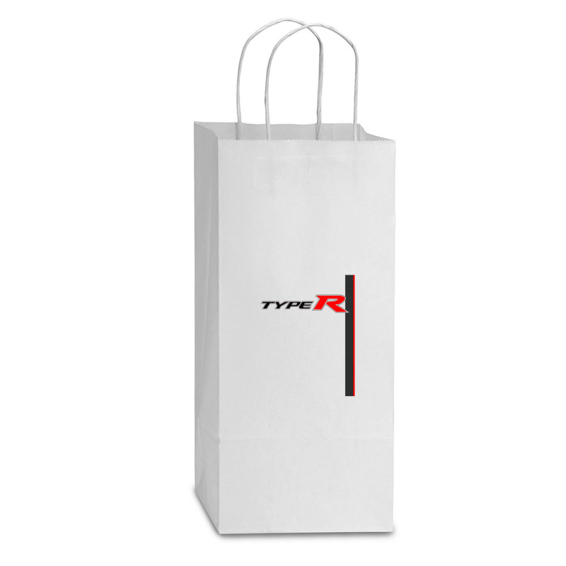 Carbon Type R Racing Stripe Double Wine Paper Bag - 6 1/2 X 3 1/2 X 12 3/8 | Artistshot