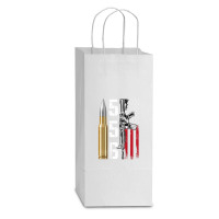 Ar-15 American Flag, Ar15 Rifle Sling Gift Gun Owner Back Double Wine Paper Bag - 6 1/2 X 3 1/2 X 12 3/8 | Artistshot