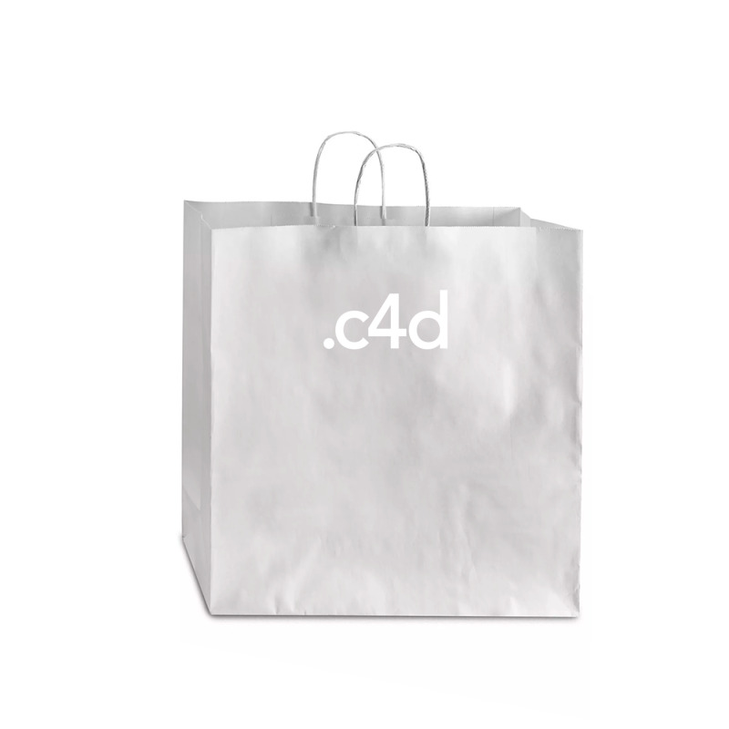 Cinema 4d File Extension Jumbo Paper Bag - 18 x 7 x 18 3/4 by ElviaOchoa | Artistshot