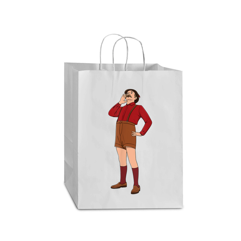 Yodel Illustration Design For A Yodeler Mart Paper Bag -13 X 7 X 17 | Artistshot