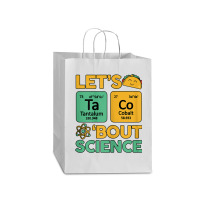 Womens Teacher Shirt Let's Taco Bout Science Cute Chemistry Physics Mart Paper Bag -13 X 7 X 17 | Artistshot