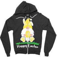 Yellow Easter Bunny Gnome Zipper Hoodie | Artistshot