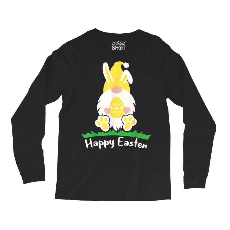 Yellow Easter Bunny Gnome Long Sleeve Shirts | Artistshot