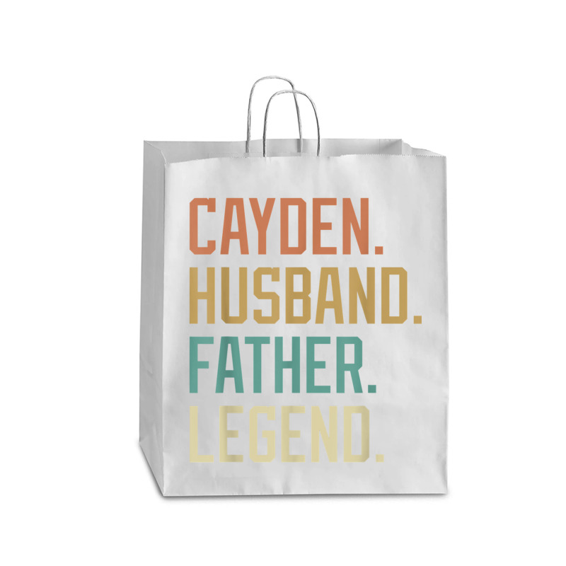 Cayden Husband Father Legend Father's Day Retro Queen Paper Bag - 16 X 6 X 19 1/4 | Artistshot