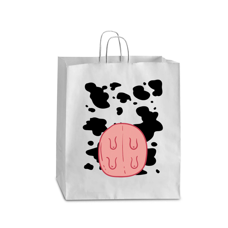 Cow Udder Pattern Funny Lazy Diy Costume Easy Halloween Queen Paper Bag - 16 X 6 X 19 1/4 | Artistshot