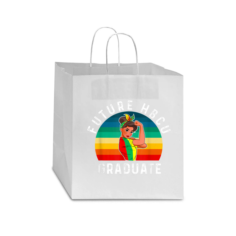 Future Hbcu Grad History Black College Girl Women Melanin Funny Gifts Star Paper Bag - 13 X 7 X 13 | Artistshot