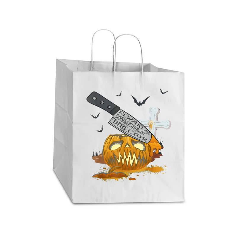 Business Development Director Funny Halloween Party Take Out Paper Bag - 14 X 10 X 15 1/2 | Artistshot