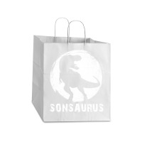 Sonsaurus T  Shirt Sonsaurus T Rex Dinosaur T  Shirt Take Out Paper Bag - 14 X 10 X 15 1/2 | Artistshot