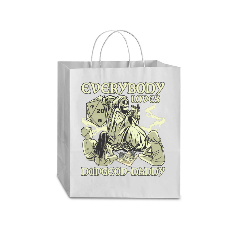 Rpg Gamer Dungeon Daddy D20 Dice Pen And Paper Board Game Classic Traveler Paper Bag -13 X 6 X 15 3/4 | Artistshot