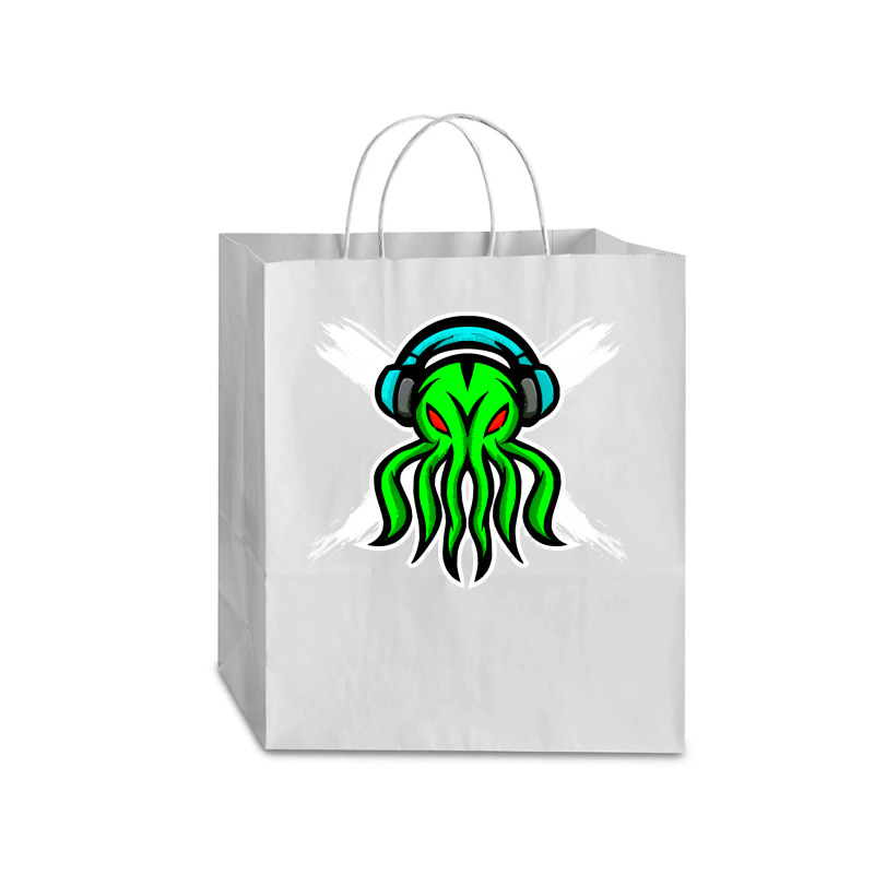 Skull Octopus Music Lover T  Shirt Skull Octopus Music Lover T  Shirt Traveler Paper Bag -13 X 6 X 15 3/4 | Artistshot