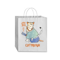 Cat Samurai Catmurai Japanese Warrior Funny Cats With Katana Traveler Paper Bag -13 X 6 X 15 3/4 | Artistshot