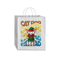 Mens Retro Vintage Cats Oriental Shorthair Cat Dad Christmas T Shirt Traveler Paper Bag -13 X 6 X 15 3/4 | Artistshot