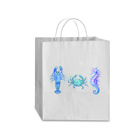 Crustaceancore Ocean Blush Crustacean Lobster Crab Seahorse Traveler Paper Bag -13 X 6 X 15 3/4 | Artistshot