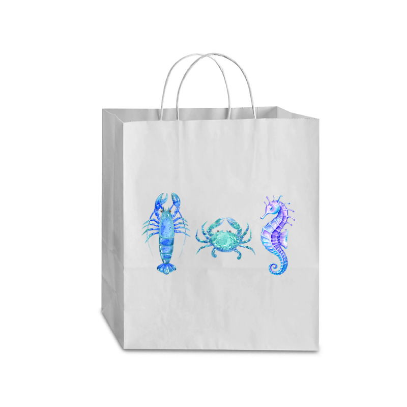 Crustaceancore Ocean Blush Crustacean Lobster Crab Seahorse Traveler Paper Bag -13 X 6 X 15 3/4 | Artistshot