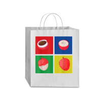 Retro Lychee Apparel Tropical Litchi Chinensis Fruit Lover T Shirt Traveler Paper Bag -13 X 6 X 15 3/4 | Artistshot