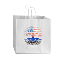 American Grown Estonian Roots Estonia Flag Vogue Paper Bag - 16 X 6 X 12 | Artistshot