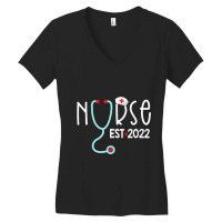 Registered Nurse Est 2022 Rn Nursing School Graduation Premium Women's V-neck T-shirt | Artistshot