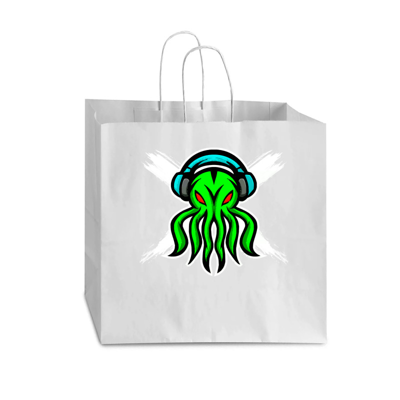 Skull Octopus Music Lover T  Shirt Skull Octopus Music Lover T  Shirt Vogue Paper Bag - 16 X 6 X 12 | Artistshot