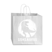 Sonsaurus T  Shirt Sonsaurus T Rex Dinosaur T  Shirt Vogue Paper Bag - 16 X 6 X 12 | Artistshot