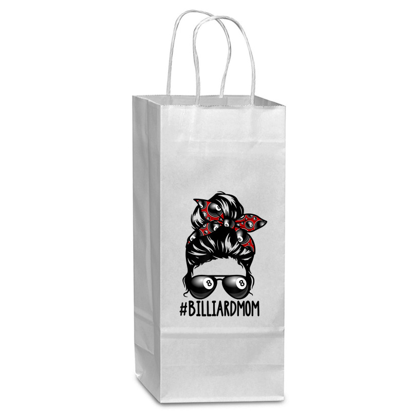 Billiard Ball Mom Billiard Player Bandana Mom Messy Bun Hair Wine Paper Bag - 5 1/2 X 3 1/4 X 13 | Artistshot