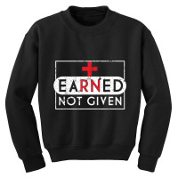 Registered Nurse T Shirt Rna Earned Not Given Nurse Gift Youth Sweatshirt | Artistshot