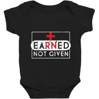 Registered Nurse T Shirt Rna Earned Not Given Nurse Gift Baby Bodysuit | Artistshot