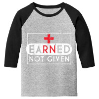 Registered Nurse T Shirt Rna Earned Not Given Nurse Gift Youth 3/4 Sleeve | Artistshot