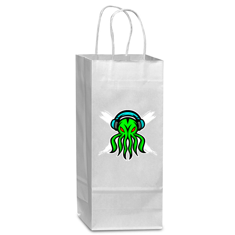 Skull Octopus Music Lover T  Shirt Skull Octopus Music Lover T  Shirt Wine Paper Bag - 5 1/2 X 3 1/4 X 13 | Artistshot