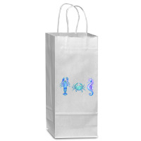 Crustaceancore Ocean Blush Crustacean Lobster Crab Seahorse Wine Paper Bag - 5 1/2 X 3 1/4 X 13 | Artistshot