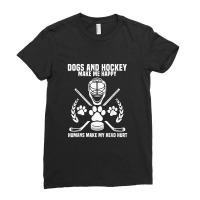 Hockey Makes Me Ice Hockey Happy Player Gift Penalty Box Ladies Fitted T-shirt | Artistshot