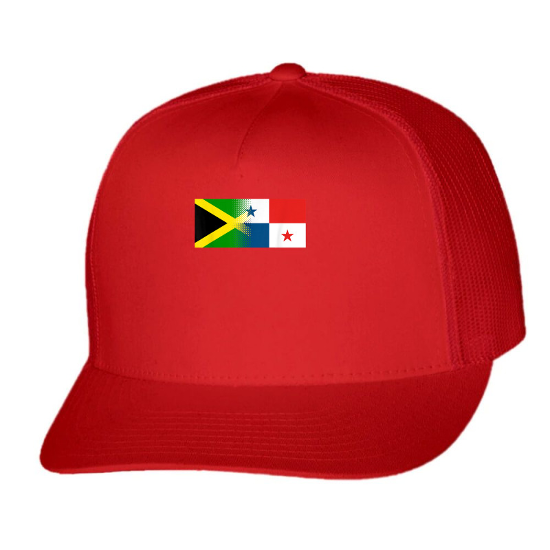 Jamaican Panamanian Flag Jamaica Panama T Shirt Trucker Cap by AbidahToenges | Artistshot