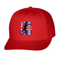 Iceland Soccer Team Icelandic Flag Jersey Football Fans T Shirt Trucker Cap | Artistshot