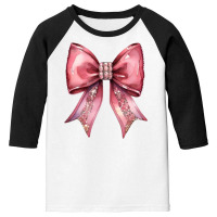 Pretty Pink Bow Youth 3/4 Sleeve | Artistshot