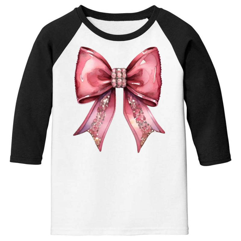 Pretty Pink Bow Youth 3/4 Sleeve by CanadianWilds | Artistshot