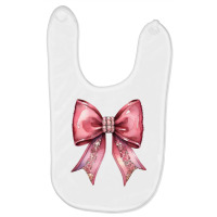 Pretty Pink Bow Baby Bibs | Artistshot