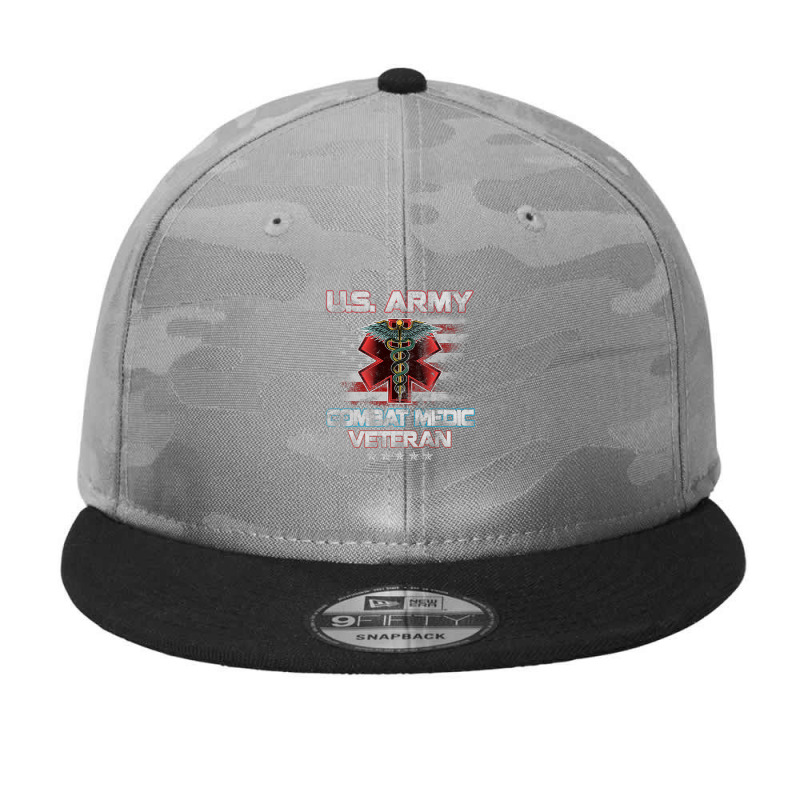 U.s Army Combat Medic Proud Veteran Medical Military Retired 138 Camo Snapback by pester | Artistshot