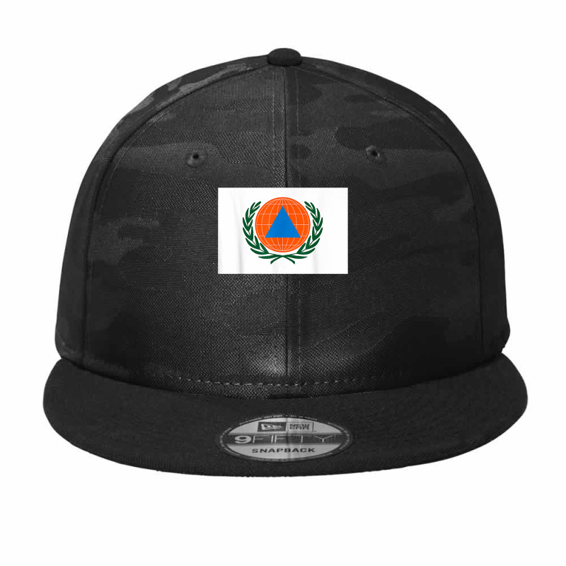 International Civil Defence Organization Flag T Shirt Camo Snapback | Artistshot