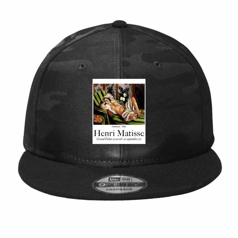 Henri Odalisque Exhibit Advertising Camo Snapback by Mabel L | Artistshot