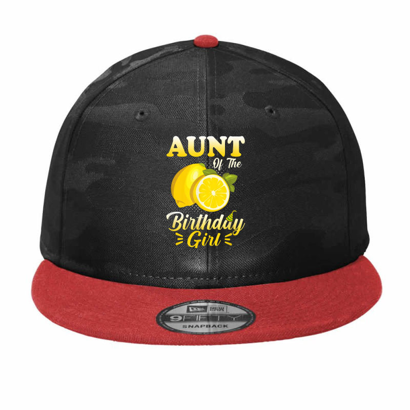 Lemonade Theme Aunt Of The Birthday Girl Matching Family T Shirt Camo Snapback by RosalbaIncorvaia | Artistshot