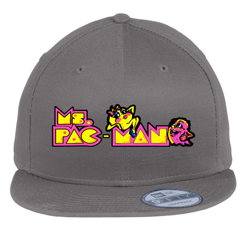 Ms Pacman Flat Bill Snapback Cap by BanglaArt | Artistshot