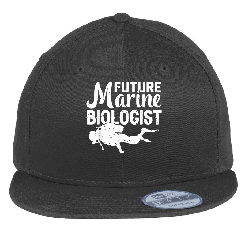 Future Marine Biologist Ocean Life Biology Student T Shirt Flat Bill Snapback Cap | Artistshot